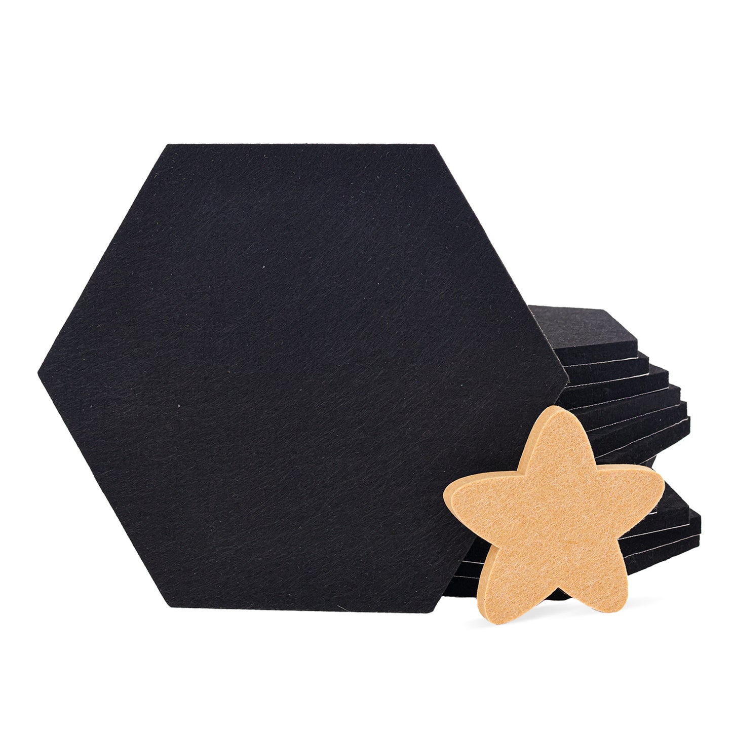 12 Pack Self-Adhesive Hexagon Sound Proof Foam Panels - 12x10 inches